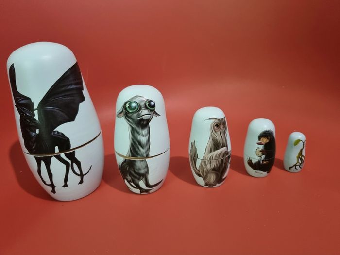 matriochka animaux fantastiques en bois