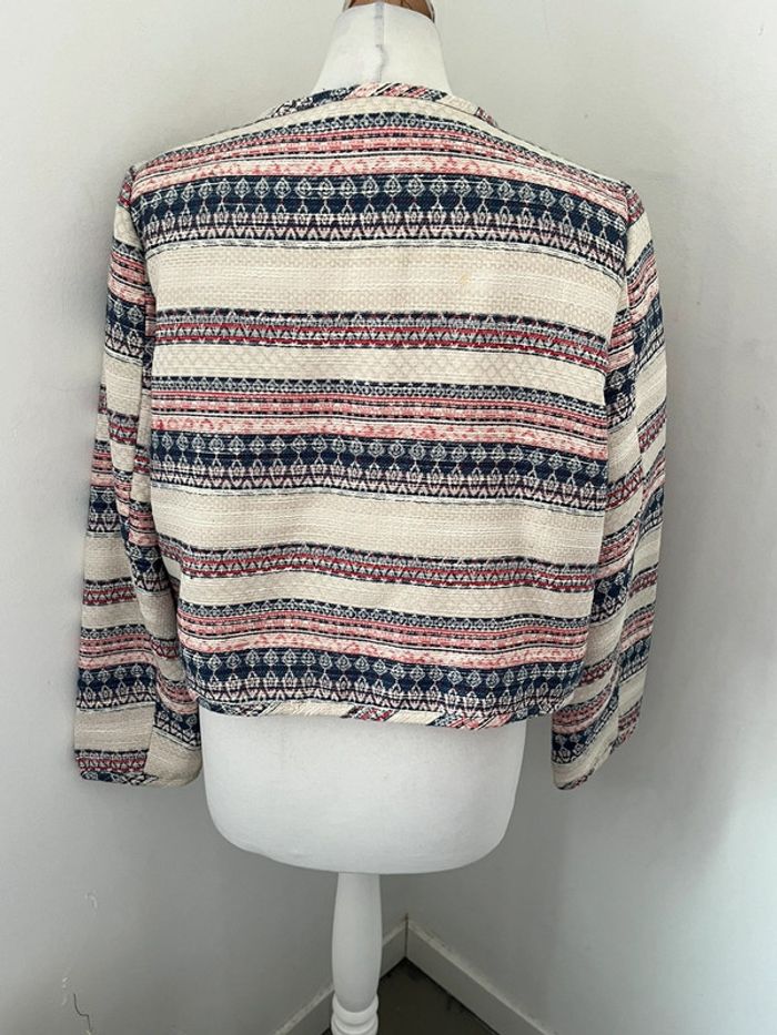 Veste tweed rayée camaïeu XL - photo numéro 5