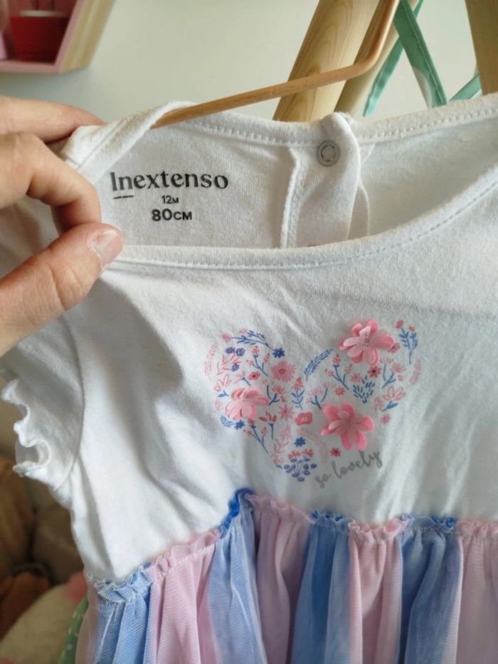 Robe cœur tulle rose et violet - photo numéro 2