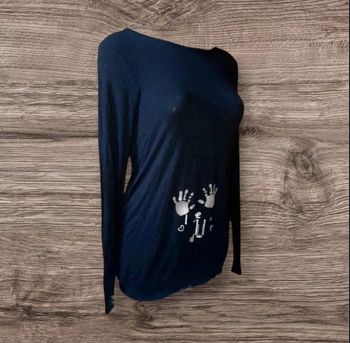 T-shirt de maternité manches longues noir