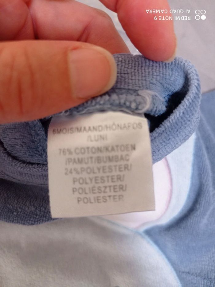 Pyjama velours bleu - photo numéro 3