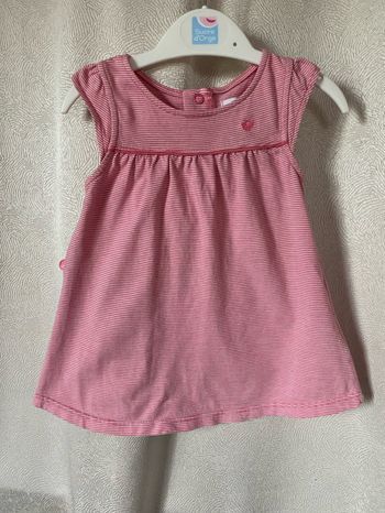 Robe chasuble rose milleraies 3 mois Obaibi