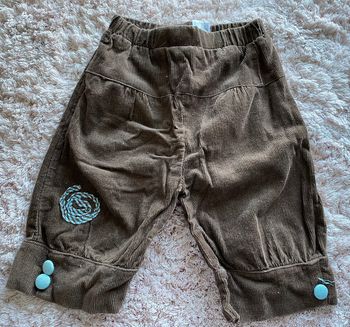 Pantacourt en velours Pick Ouic 18 mois