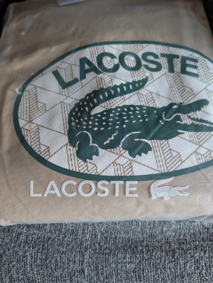 Sweat beige à capuche Lacoste 4XL neuf - photo numéro 13