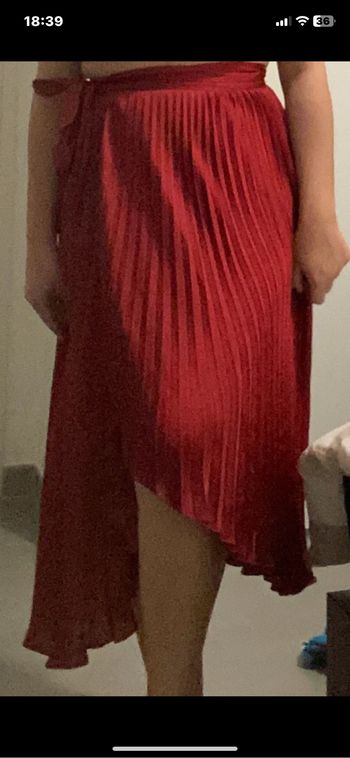 Jupe asymétrique rouge