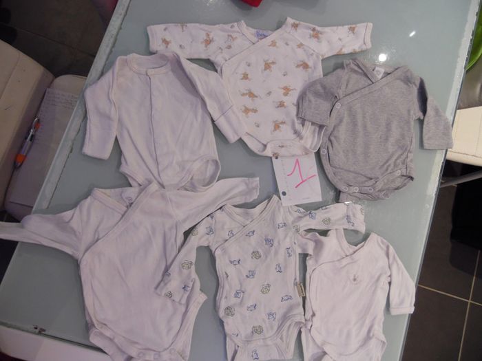 lot de 6 bodies manche longue 0 mois