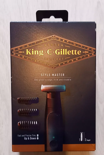 Gillette King C. Style Master Tondeuse sans Fil avec 3 Sabots - Neuve