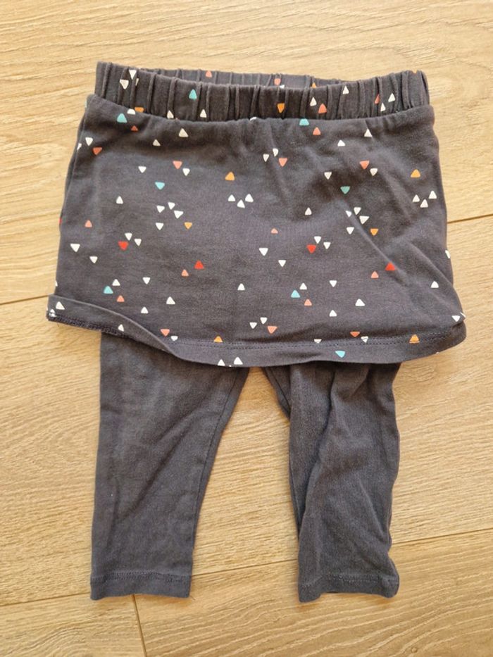 Legging jupe fille Hema gris foncé losanges 62