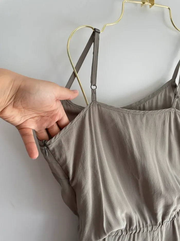Combi pantalon soie taupe Pablo T.38 - photo numéro 6
