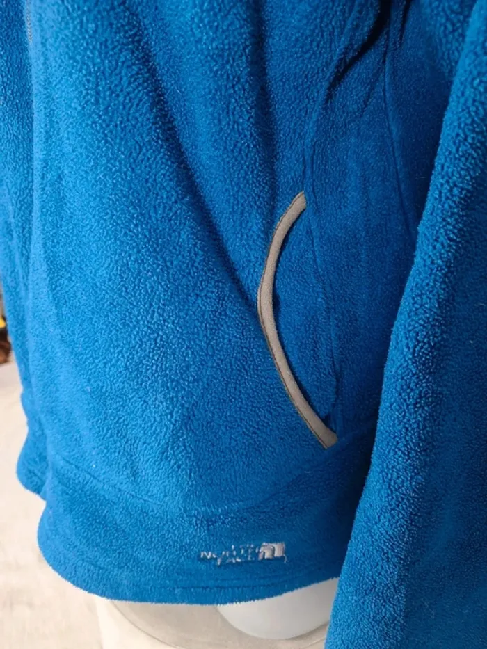 Veste polaire The North Face femme XL – Bleu à capuche – brodé (614) - photo numéro 3