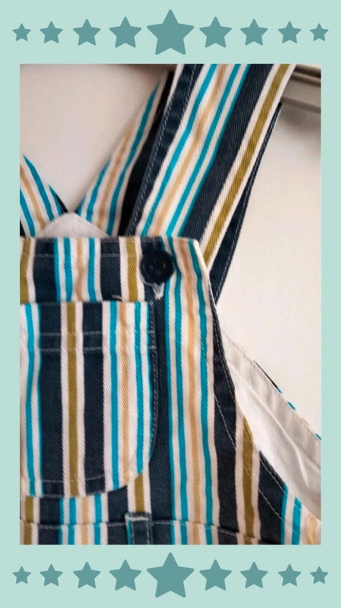 🍄 Salopette short rayée 18 mois - photo numéro 6