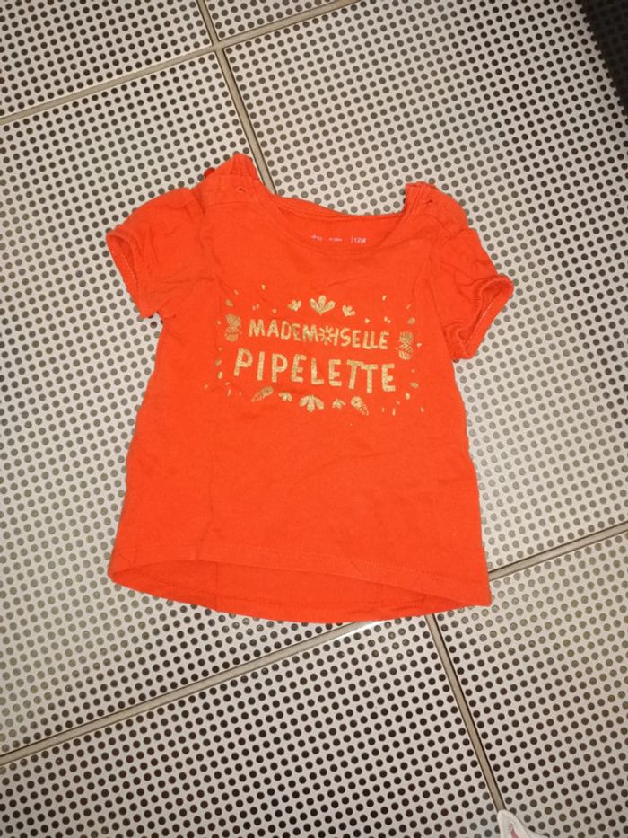 Lot tee shirts, manches courtes, 12 mois - photo numéro 2