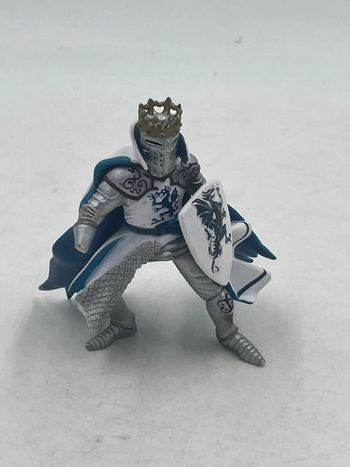 Figurine Papo Soldat médiéval bleu et blanc 10 cm