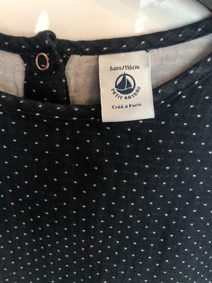 Robe bleue marine à pois petit bateau - photo numéro 2