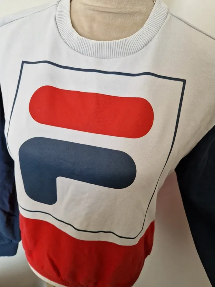 Pull sweat crew neck fila taille s - photo numéro 3