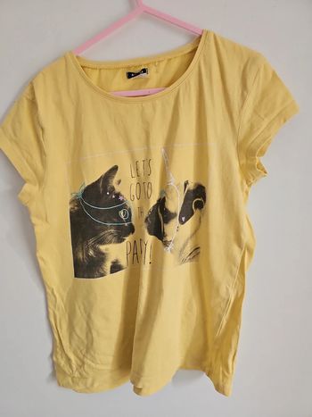 T-shirt chien et chat fille 10 ans