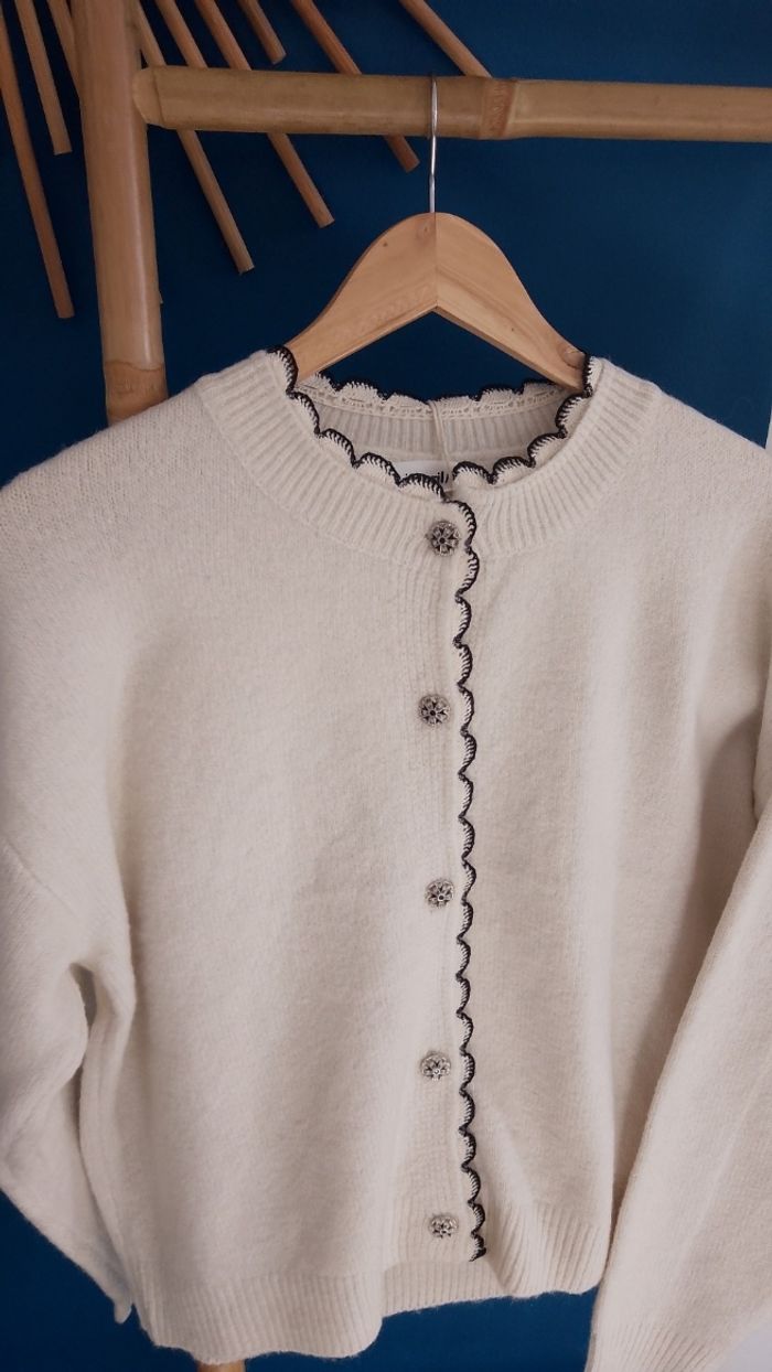 Gilet crème taille unique - photo numéro 3