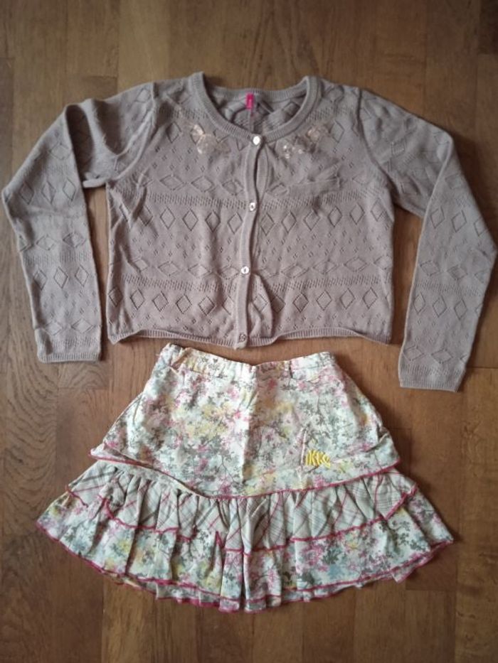Ensemble jupe + gilet - 6 ans