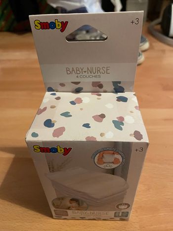 Couches (x4) pour poupée/poupon Baby-Nurse, Smoby