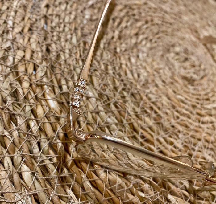 Monture De Lunettes Rose Gold Avec Strass - photo numéro 10