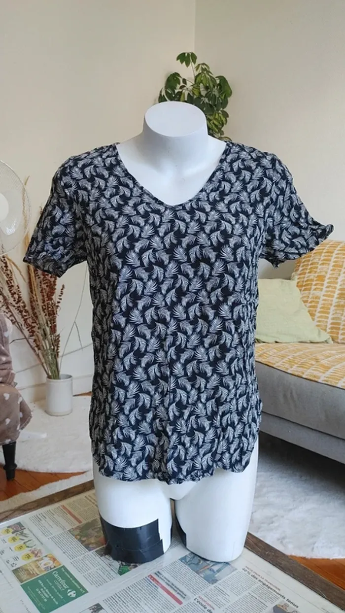 blouse manche courte plume viscose - photo numéro 3