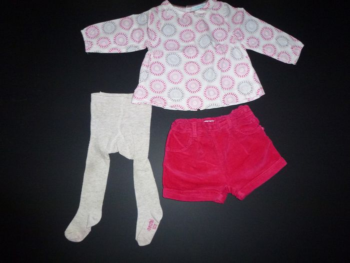 ensemble 3 pièces bébé fille 12 mois