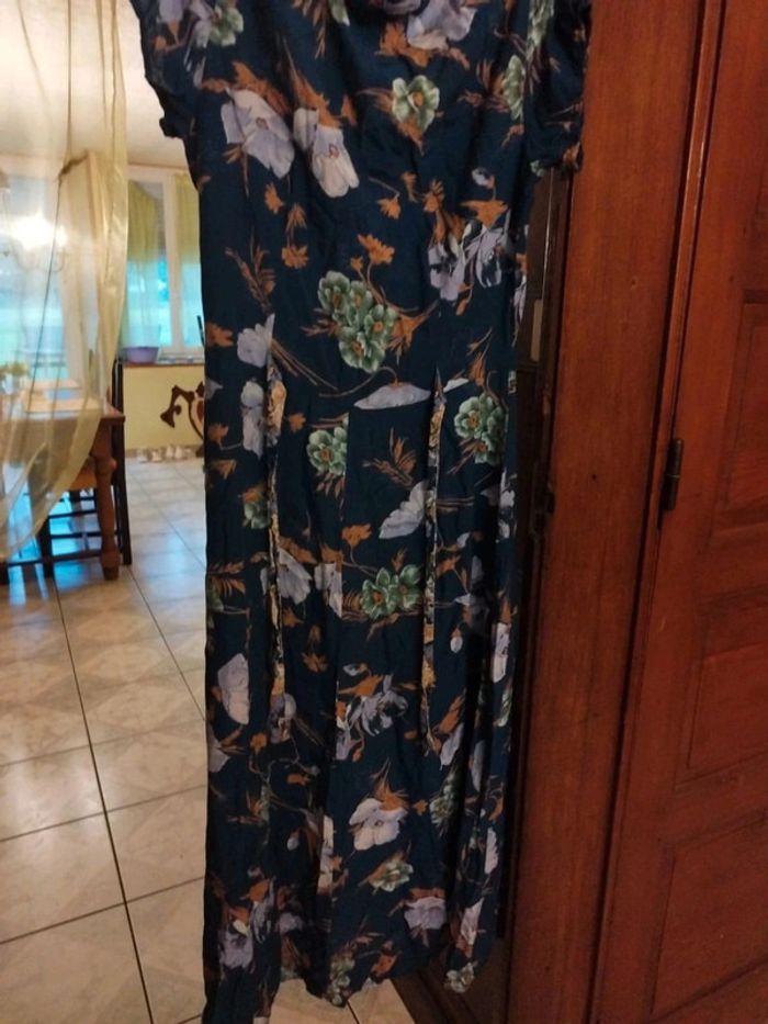 Robe longue bleue avec passants S/36 vintage - photo numéro 6