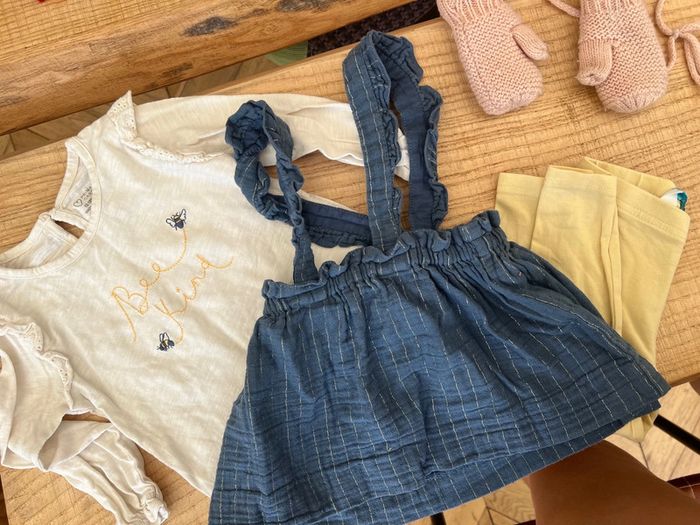 Lot vêtements 12 - 18 mois fille automne hiver gilet Zara rose petit bateau obaibi - photo numéro 7