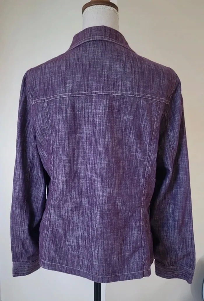 Veste blazer violet Anne Weyburn Taille 40 42 - photo numéro 3