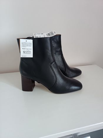 Bottines cuir Monoprix
