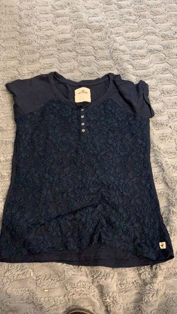 Haut Hollister bleu marine taille S