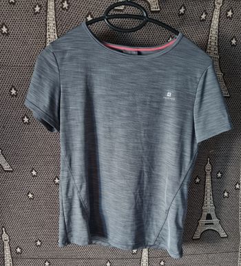 T-shirt de sport gris Domyos 14-16ans
