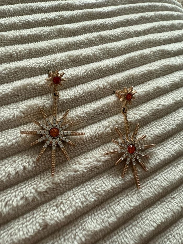 Paire de boucles d’oreilles soleil - photo numéro 2