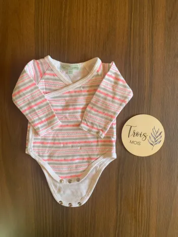 Bodie body mes Petits cailloux fille 3 mois