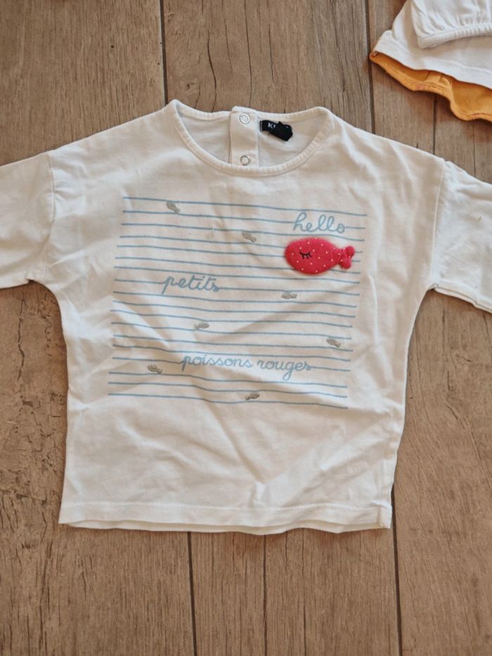 Lot de 3 Tshirt manches longues blancs 2 ans - photo numéro 2