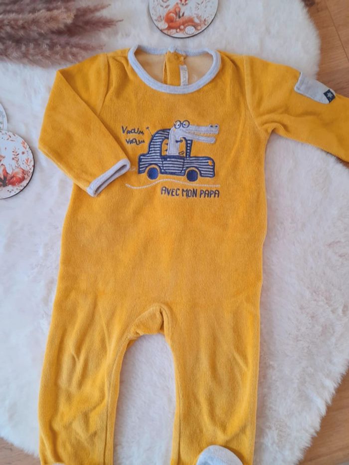 Pyjama grenouillère velours garçon 12 mois Gémo - photo numéro 2