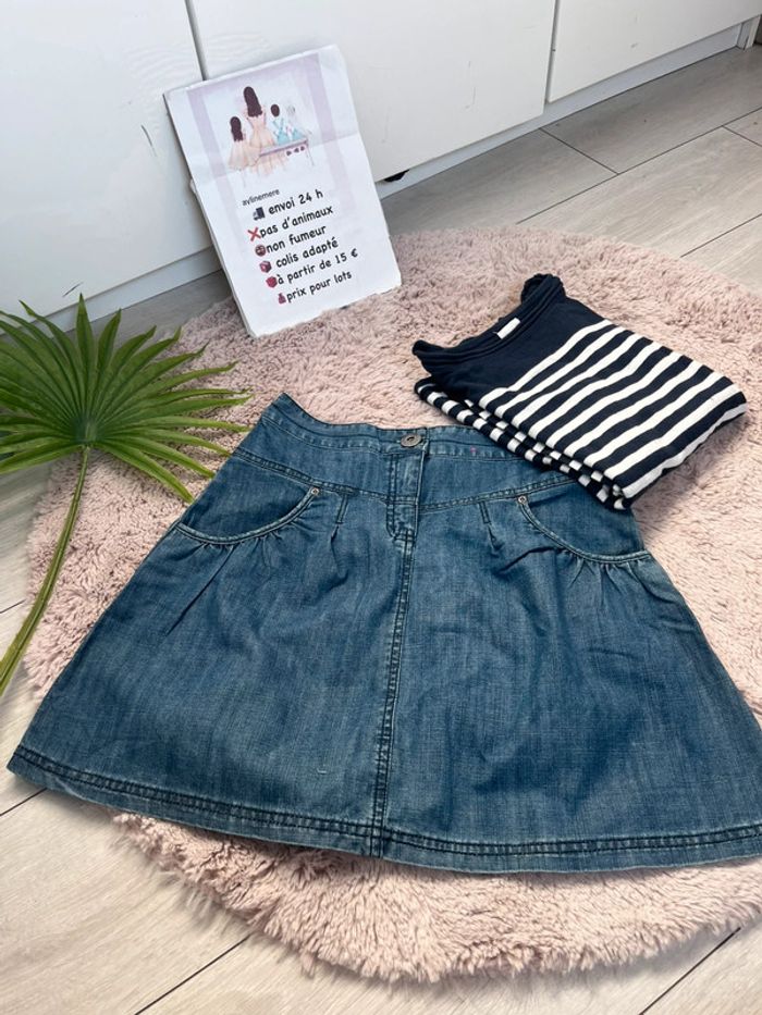 jupe en jean évasée