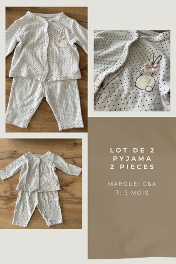 - Lot de 2 pyjamas, 2 pièces -