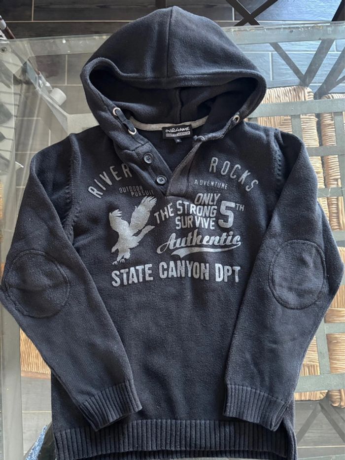 Sweat-shirt Pull garçon overgame 12ans noir - photo numéro 10