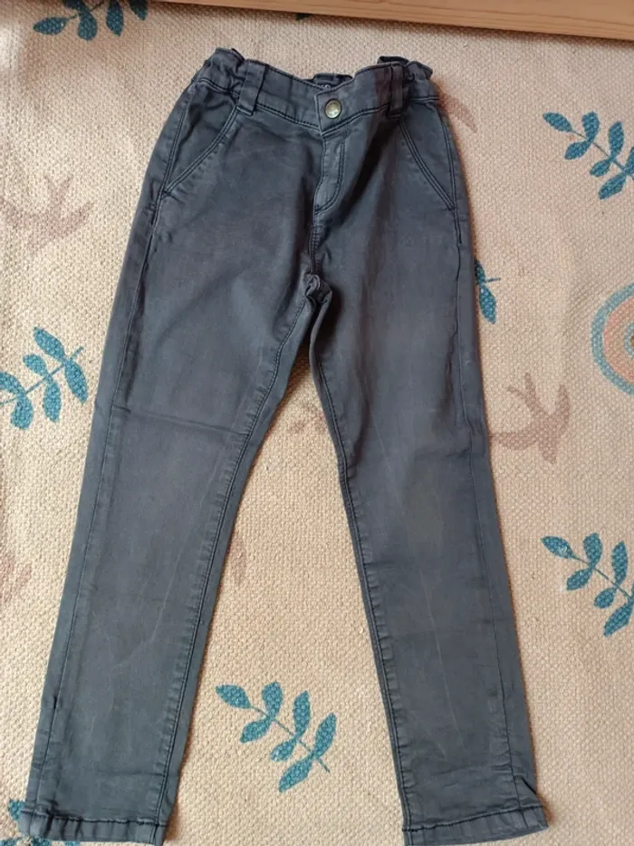 Pantalon gris chino tape à l'oeil 5 ans réglable tao