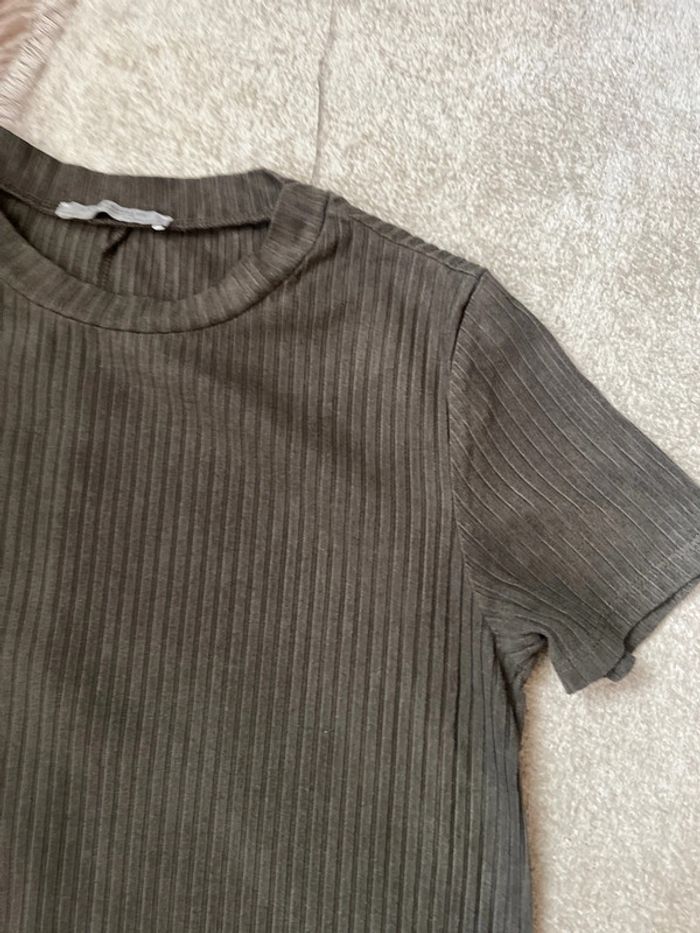 Robe Zara côtelé vert foncé taille S - photo numéro 4