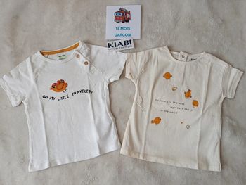 Lot de 2 t-shirt 18 mois Kiabi neuf