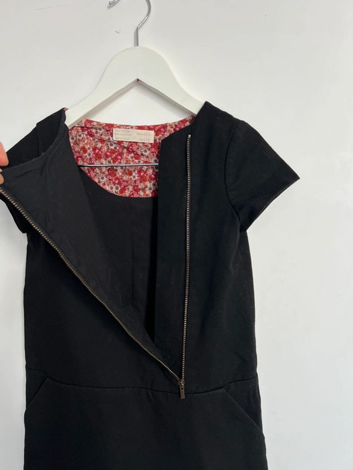 Robe noire manche courte mi saison Zara 5 6 ans - photo numéro 3