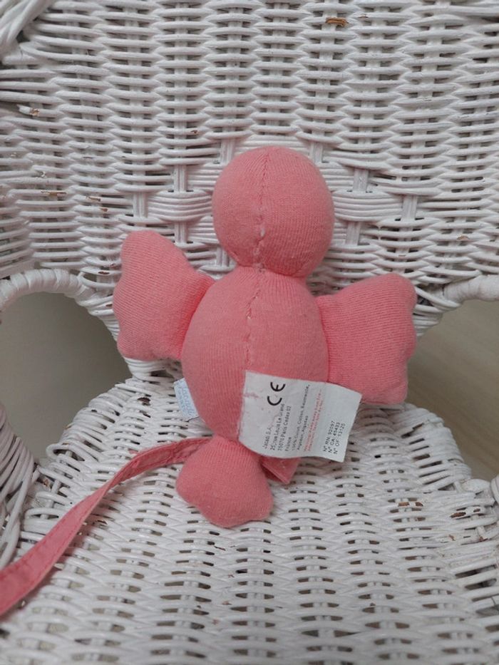 Jacadi - petite peluche doudou oiseau attache tetine - photo numéro 3