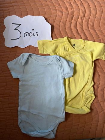 Lot de 2 bodys manches courtes