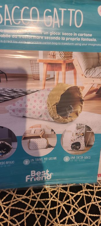 Sac en carton 100% recyclable pour chat