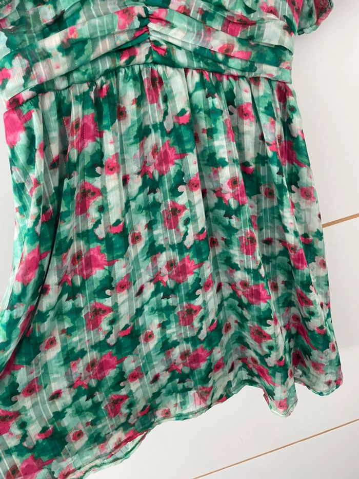 Robe verte fleurie T1 - photo numéro 3