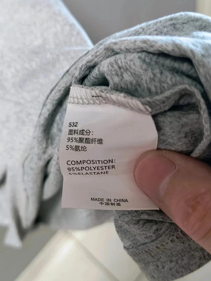 🔥 T-shirt gris chiné style minimaliste – Taille L - photo numéro 6