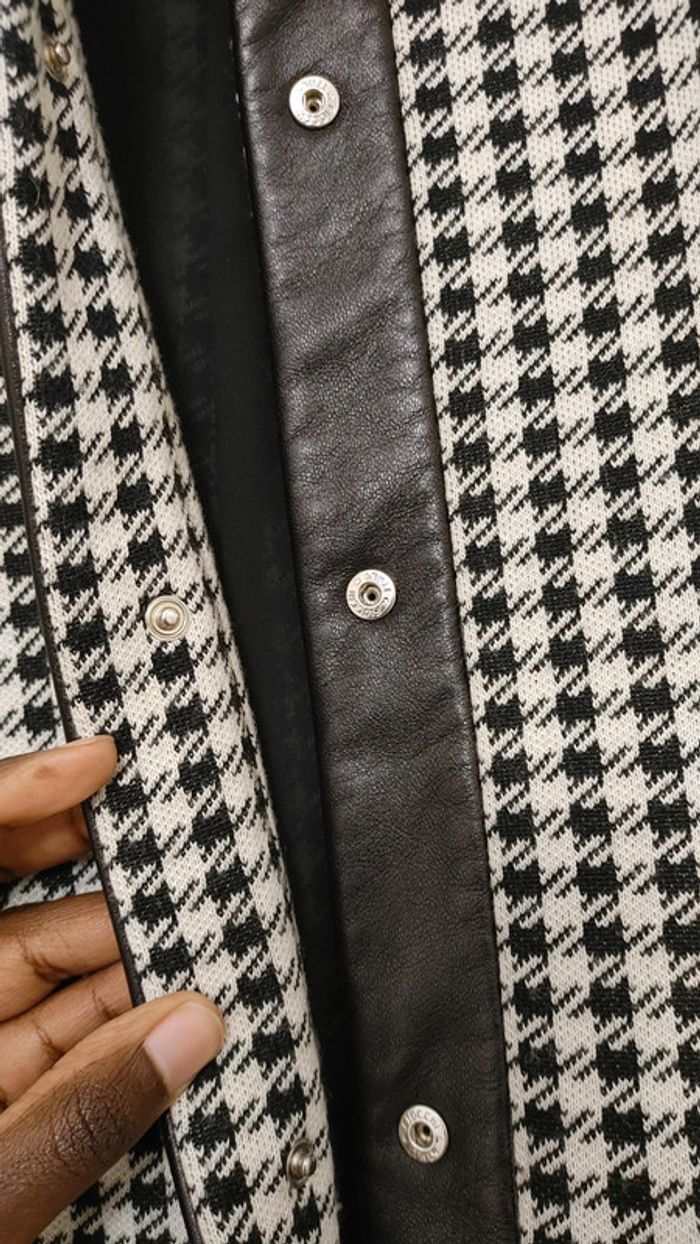Magnifique veste en laine 100 % vintage rétro fourrure manche col élégant chic élégant cuir - photo numéro 6