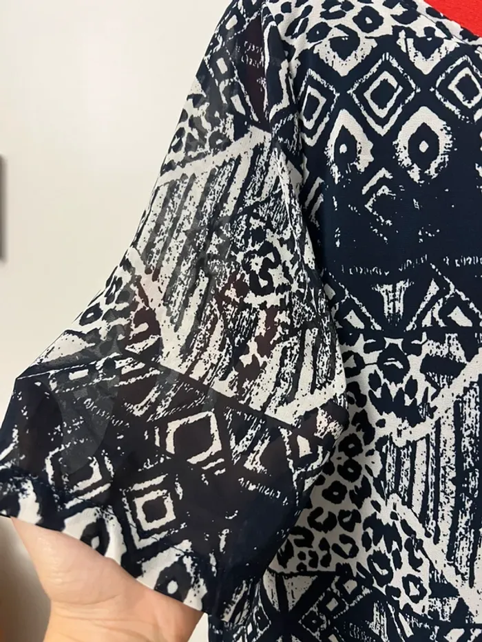 Robe imprimée bleue et blanche Solange - photo numéro 7